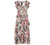 Women Salome Lillie White Print Flutter Sleeves Lurex Midi Dress - Multicolor