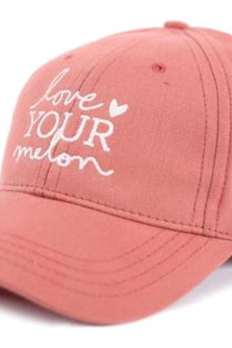 Clay Red Crew Cap With Heart Buckle - Clay Red