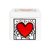 Keith Haring Lovebox - Spinning Heart Messenger - White
