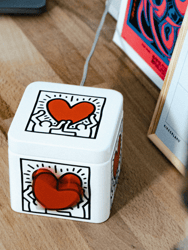 Keith Haring Lovebox - Spinning Heart Messenger