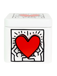 Keith Haring Lovebox - Spinning Heart Messenger - White