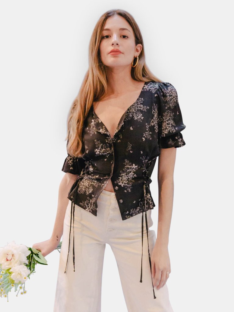 The Double Laceup Top - Flutter