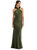 Draped Twist Halter Tie-Back Trumpet Gown - Imogen - LB025 - Olive Green