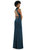 High Neck Backless Maxi Dress With Slim Belt - LB037 