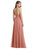 Square Neck Chiffon Maxi Dress with Front Slit - Elliott - LB012