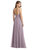 Square Neck Chiffon Maxi Dress with Front Slit - Elliott - LB012