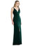 Twist Strap Maxi Slip Dress With Front Slit - Neve - LB027 - Evergreen
