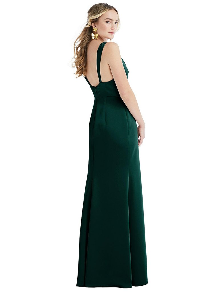 Twist Strap Maxi Slip Dress With Front Slit - Neve - LB027