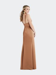 Twist Strap Maxi Slip Dress With Front Slit - Neve