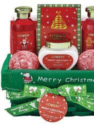 Lovery Bath And Body Christmas Gift Basket - Strawberry & Sandalwood Scent