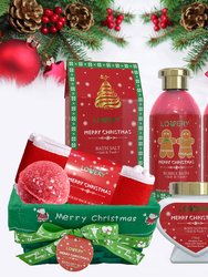 Lovery Bath And Body Christmas Gift Basket - Strawberry & Sandalwood Scent