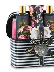 Lovery Home Spa Gift Basket, Luxury 8pc Bath & Body Set