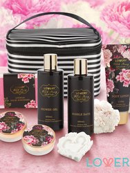 Lovery Home Spa Gift Basket, Luxury 8pc Bath & Body Set