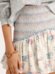 Anguilla Skirt In Pastel Lemon Blueberry