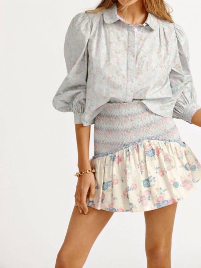 LOVESHACKFANCY Anguilla Skirt In Pastel Lemon Blueberry product