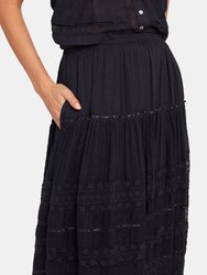 Donna Embroidered Midi Skirt