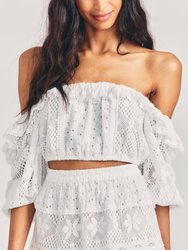 Dorabella Crop Top - True White