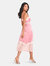 Josette Midi Dress - Pastel Pink Colorblock