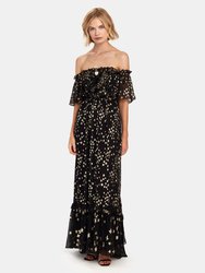 Ronny Off the Shoulder Maxi Dress - Black