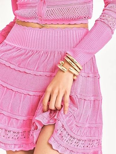 LOVESHACKFANCY Sandrea Skirt In Pink Moscato product