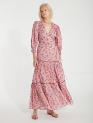 Stormi Blouson Sleeve Wrap Maxi Dress