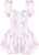 Women Nelisia White Purple Floral Print Bubble Hem Mini Dress