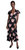 Womens Elowen Black Pearl Flora Satin Jacquard Midi Dress