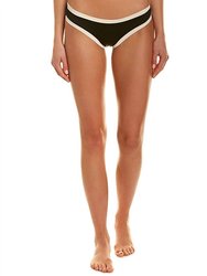 Domino Hart Trim Bikini Bottom - Black/White