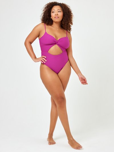 L*Space Eco Chic Repreve® Kyslee One Piece Swimsuit - Berry product