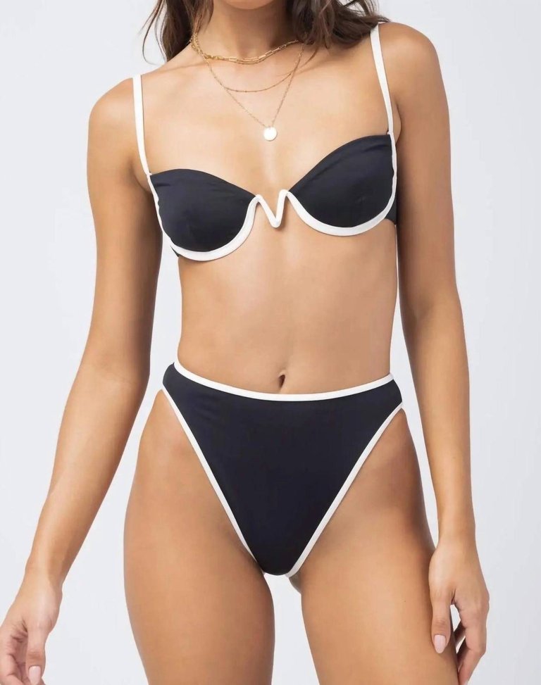 Nico Bikini Top In Black/Cream