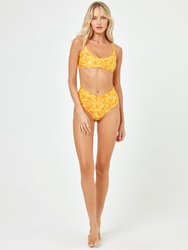 Printed High Tide Bikini Top - Golden Hour Blooms