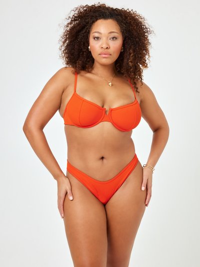 L*Space Ribbed Dominic Bikini Bottom - Pimento product