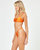 Satin Shine Zinnia Bikini Top - Sweet Mandarin