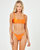 Satin Shine Zinnia Bikini Top - Sweet Mandarin