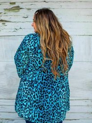 Leopard Short Kimono