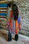 Serape Flounce Duster Kimono In Multi