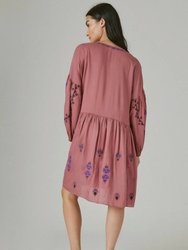 Embroidered Tiered Dress