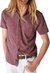 Linen Short Sleeve Button Up Shirt In Huckleberry - Huckleberry