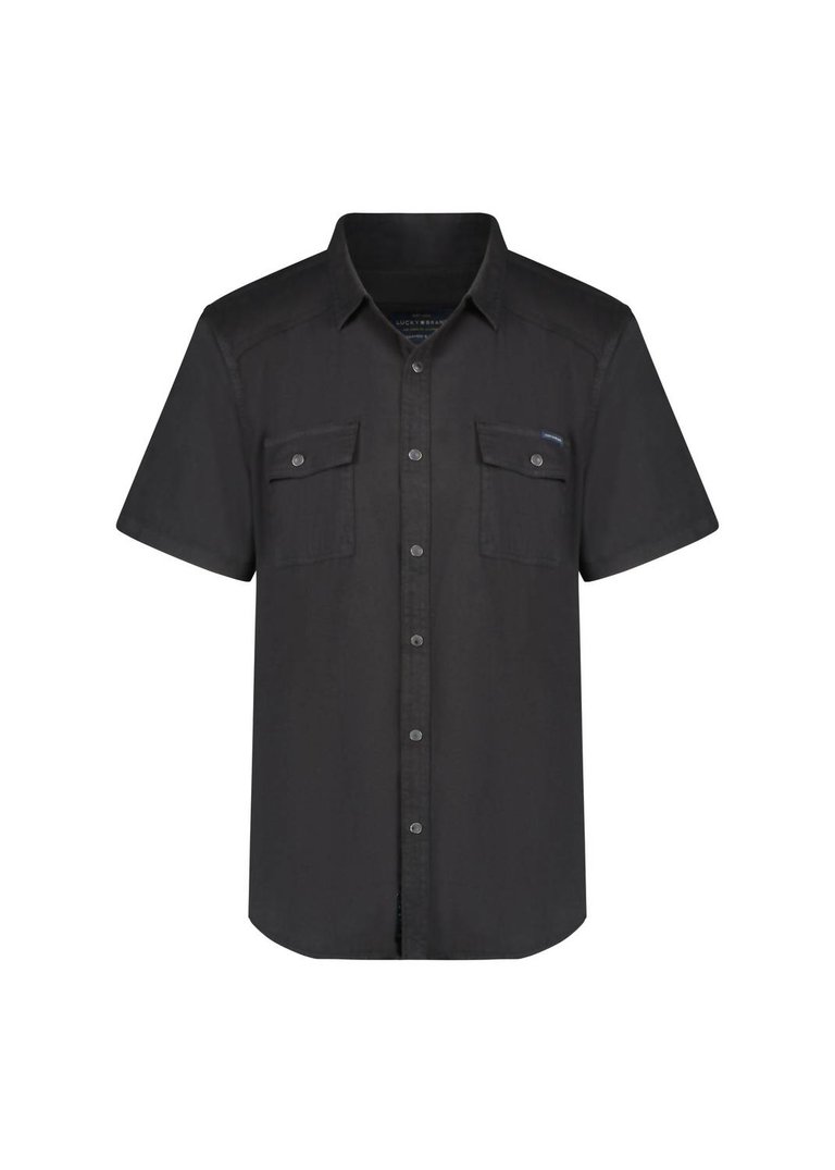 Lived-In Short Sleeve Workwear Shirt In Phantom