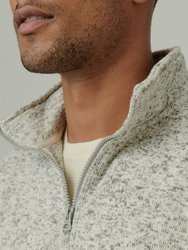 Los Feliz Fleece Half Zip In Cream