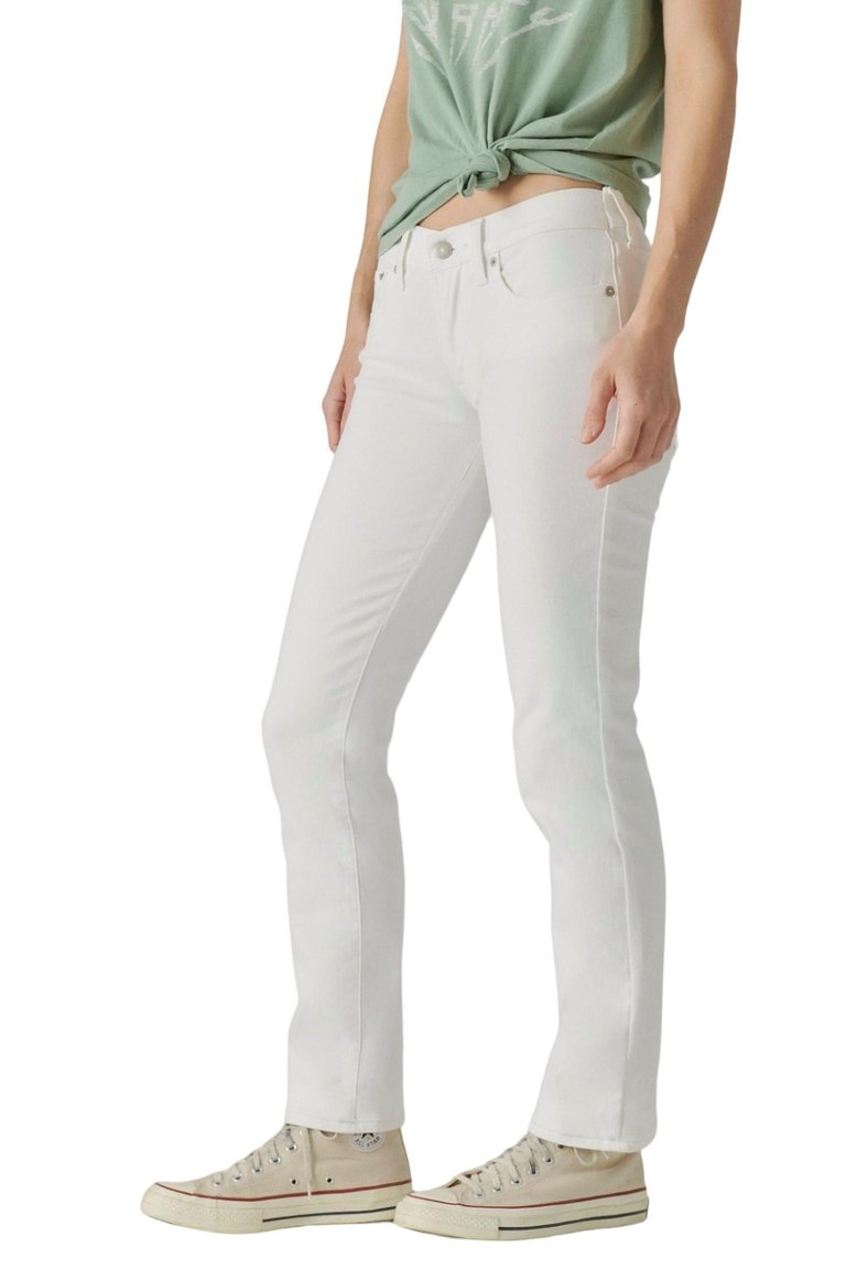 Mid Rise Sweet Straight Jeans In White