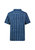 Printed Short Sleeve Camp Collar Shirt In Indigo Stripe