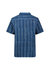 Printed Short Sleeve Camp Collar Shirt In Indigo Stripe