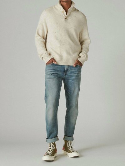 Lucky Brand Tweed Half Mock Neck Sweater In Straw Heather product