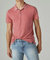 Venice Burnout Pique Short Sleeve Polo - Mineral Red