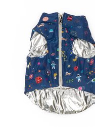 Space Doodle Reversible Puffer Vest