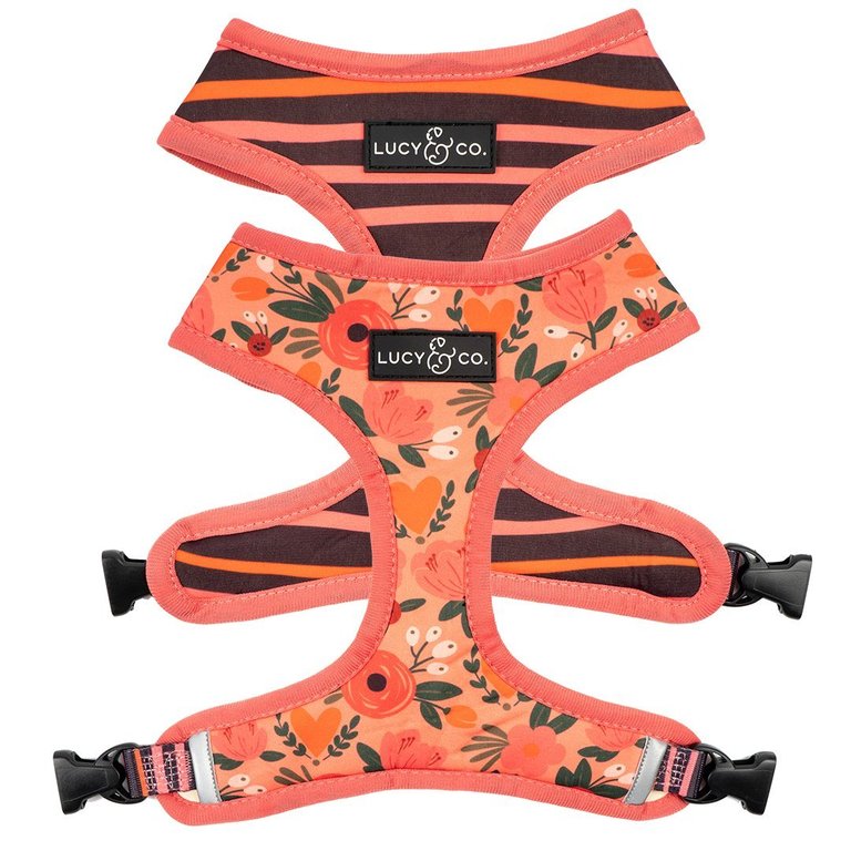 The Posy Pink Reversible Pet Harness