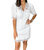 Alba Embroidered Mini Dress In White - White