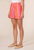 Anna Striped Short In Pink/orange