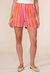 Anna Striped Short In Pink/orange - Pink/orange